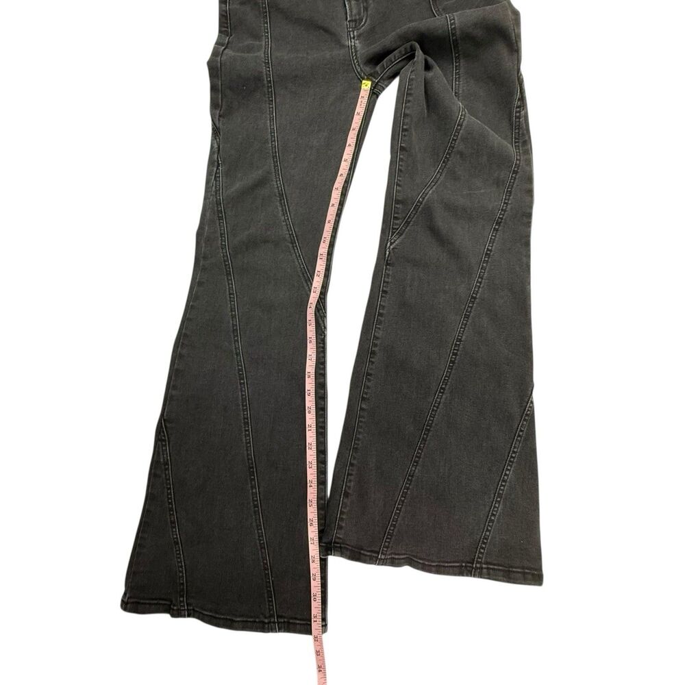 Altard State Hidden Flare Bell Bottom Jeans Women 30 Black Stretch Retro 70's - Picture 10 of 12